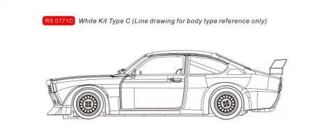 RS0171C Opel Kadett White Kit compete with assembled chassis RS0171C Opel Kadett White Kit compete with assembled chassis